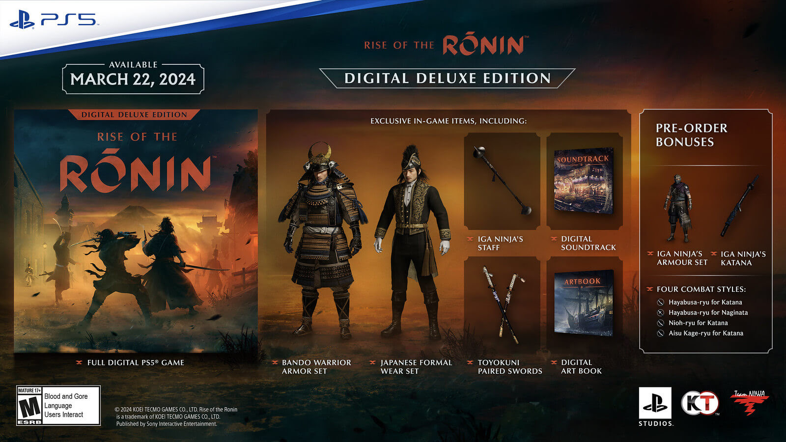 Reserva ya Rise of the Ronin para PS5 en GAME y llévate este DLC exclusivo  de regalo - Vandal